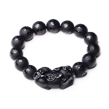 6 Words Pixiu Wealth Mantra Obsidian Bracelet-Your Soul Place